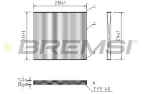 BREMSI FC0869 - FILTRO HABITACULO JEEP