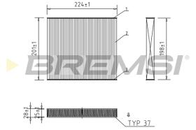 BREMSI FC0872 - FILTRO HABITACULO KIA, HYUNDAI