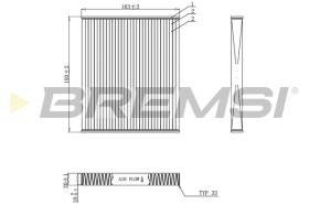 BREMSI FC0887 - FILTRO HABITACULO NISSAN, SUZUKI