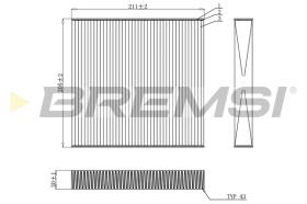 BREMSI FC0899 - FILTRO HABITACULO HONDA