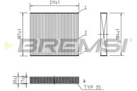 BREMSI FC0908 - FILTRO HABITACULO SUBARU, SUZUKI