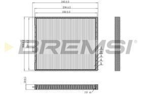 BREMSI FC0916 - FILTRO HABITACULO DAEWOO, CHEVROLET