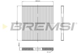 BREMSI FC0934 - FILTRO HABITACULO KIA, HYUNDAI