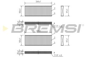 BREMSI FC0938 - FILTRO HABITACULO NISSAN