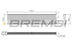 BREMSI FC0960 - FILTRO HABITACULO FORD, VW, SEAT