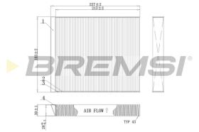 BREMSI FC0971 - FILTRO HABITACULO RENAULT