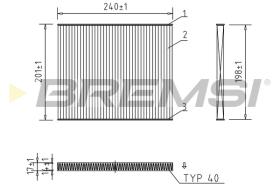 BREMSI FC0975 - FILTRO HABITACULO OPEL, SUBARU, SUZUKI