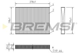 BREMSI FC0993 - FILTRO HABITACULO VW, AUDI