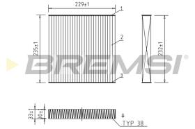 BREMSI FC1325 - FILTRO HABITACULO HONDA