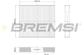 BREMSI FC1341 - FILTRO HABITACULO NISSAN, SUBARU, INFINITI