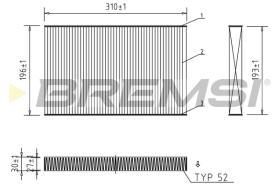 BREMSI FC1549 - FILTRO HABITACULO AUDI