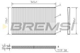 BREMSI FC1921 - FILTRO HABITACULO AUDI