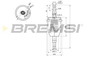 BREMSI FE0034 - FILTRO COMBUSTIBLE BMW, FIAT, FORD, RENAULT