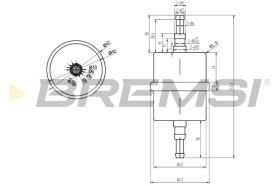 BREMSI FE0035 - FILTRO COMBUSTIBLE FIAT, MERCEDES-BENZ, OPEL