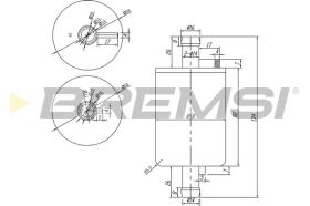 BREMSI FE0037 - FILTRO COMBUSTIBLE FIAT, ALFA ROMEO, LANCIA