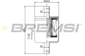 BREMSI FE0038 - FILTRO COMBUSTIBLE