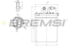 BREMSI FE0055 - FILTRO COMBUSTIBLE VW, AUDI, SEAT, SKODA