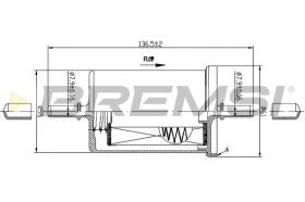 BREMSI FE0061 - FILTRO COMBUSTIBLE RENAULT, NISSAN, OPEL, ARO