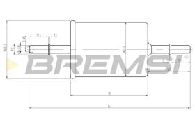 BREMSI FE0062 - FILTRO COMBUSTIBLE FIAT, OPEL, PEUGEOT, VW