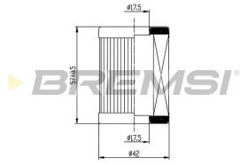 BREMSI FE0147 - FILTRO COMBUSTIBLE CITROEN