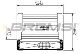 BREMSI FE0332 - FILTRO COMBUSTIBLE