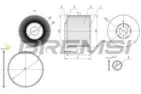 BREMSI FE0343 - FILTRO COMBUSTIBLE FIAT, FORD, PEUGEOT, DS