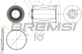 BREMSI FE0344 - FILTRO COMBUSTIBLE FORD, VOLVO