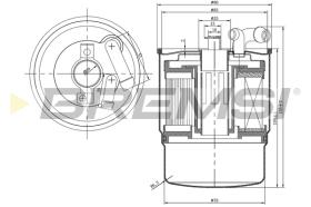 BREMSI FE0346 - FILTRO COMBUSTIBLE MERCEDES-BENZ, JEEP