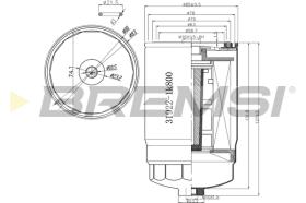 BREMSI FE0356 - FILTRO COMBUSTIBLE KIA, HYUNDAI