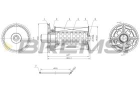 BREMSI FE0360 - FILTRO COMBUSTIBLE ALFA ROMEO