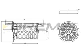 BREMSI FE0364 - FILTRO COMBUSTIBLE PEUGEOT, CITROEN