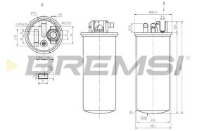 BREMSI FE0378 - FILTRO COMBUSTIBLE AUDI