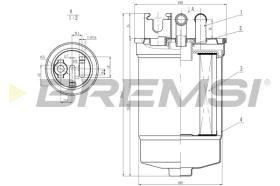 BREMSI FE0386 - FILTRO COMBUSTIBLE AUDI