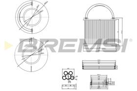 BREMSI FE0762 - FILTRO COMBUSTIBLE VW, AUDI, PORSCHE