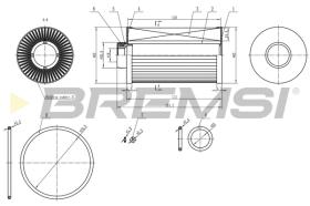 BREMSI FE0763 - FILTRO COMBUSTIBLE HONDA