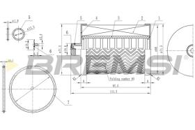 BREMSI FE0771 - FILTRO COMBUSTIBLE VOLVO