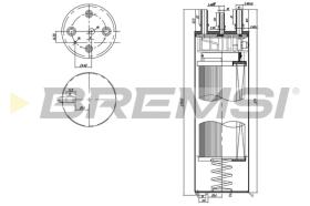 BREMSI FE0779 - FILTRO COMBUSTIBLE VW