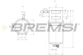 BREMSI FE0790 - FILTRO COMBUSTIBLE VW