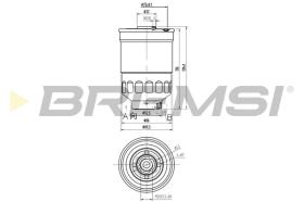 BREMSI FE0797 - FILTRO COMBUSTIBLE MAZDA, SUZUKI