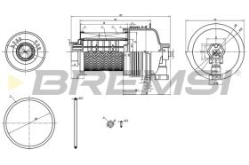 BREMSI FE0804 - FILTRO COMBUSTIBLE FORD