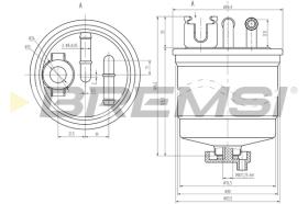 BREMSI FE0809 - FILTRO COMBUSTIBLE VW, SEAT