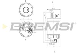 BREMSI FE0812 - FILTRO COMBUSTIBLE FIAT