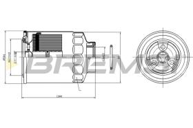 BREMSI FE0823 - FILTRO COMBUSTIBLE MITSUBISHI, MAZDA