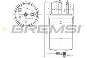 BREMSI FE0828 - FILTRO COMBUSTIBLE SSANGYONG
