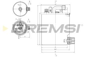 BREMSI FE0836 - FILTRO COMBUSTIBLE MERCEDES-BENZ