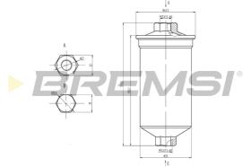 BREMSI FE0843 - FILTRO COMBUSTIBLE FIAT, FORD, RENAULT, VW