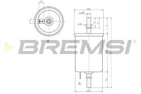 BREMSI FE0844 - FILTRO COMBUSTIBLE DAEWOO, CHEVROLET