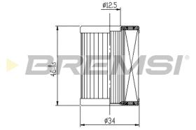 BREMSI FE1015 - FILTRO COMBUSTIBLE