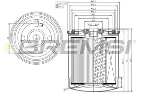 BREMSI FE1312 - FILTRO COMBUSTIBLE MERCEDES-BENZ, PUCH