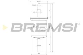 BREMSI FE1319 - FILTRO COMBUSTIBLE FORD, MAZDA, VOLVO